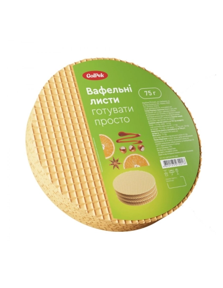 GolPek Вафельний лист D205 Білі(75г/7шт)