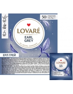 LOVARE Чай чорний "Earl Grey" 50пак.в індивідуальних конвертах по 2г