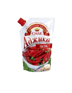 Аджика "Гостра" ТМ "Королівський смак" дой-пак зі штуцером 180г