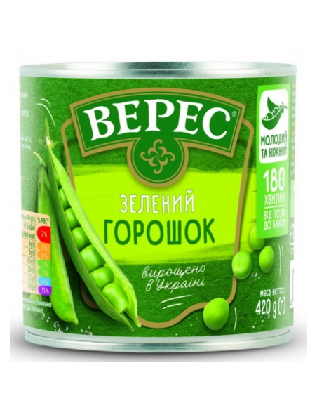 Горошок зелений 420г