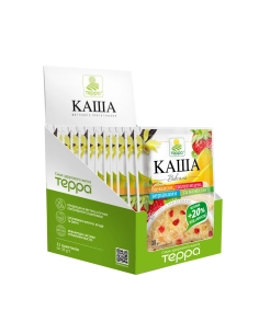 Каша BOX-12 вівсяна з вершками , бананом , полуницею та ваніллю