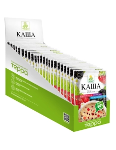 Каша BOX-12 вівсяна з вершками , полуницею та ожиною