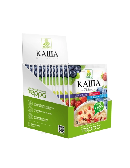 Каша BOX-12 вівсяна з вершками та лісовими ягодами