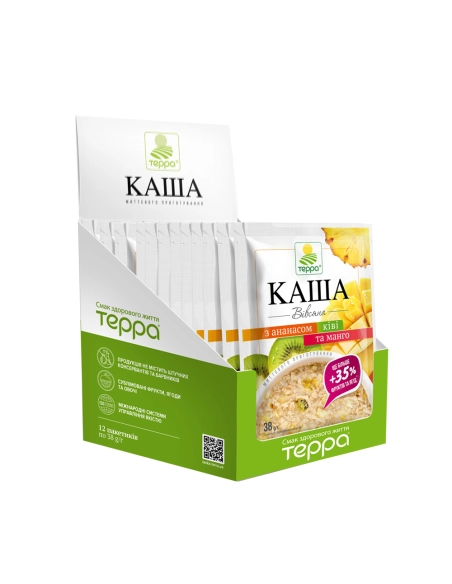 Каша BOX-12 вівсяна з манго , ківі та ананасом