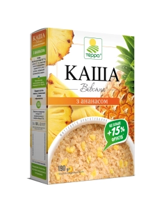 Каша вівсяна з ананасом миттєвого приготування 0,19 кг