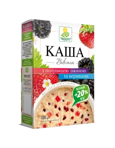 Каша вівсяна з вершками,полуницею та ожиною миттєвого приготування 0,19 кг
