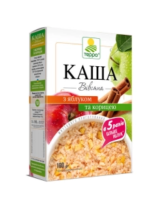 Каша вівсяна з яблуком та корицею миттєвого приготування 0,19 кг