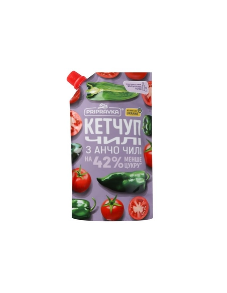 Кетчуп "Чілі з анчо чилі" 250г д/п ТМ Pripravka