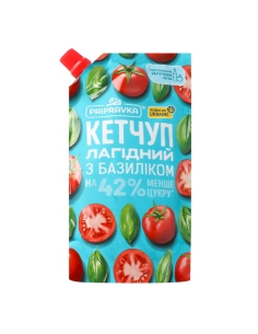 Кетчуп"Лагідний з базиліком " 250г д/п ТМ Pripravka