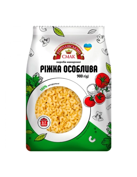 Макаронні вироби "Ріжка особлива"900грТМ Королівський смак