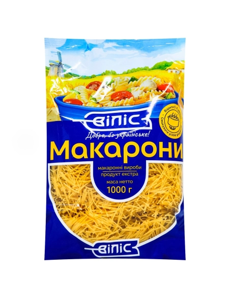 Макаронні вироби 1 КГ, "ВЕРМІШЕЛЬ"/ВІЛІС