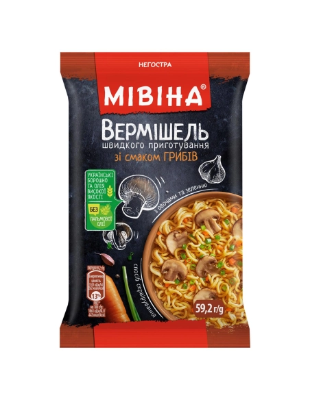 Мівіна Вермішель з грибів 59гр