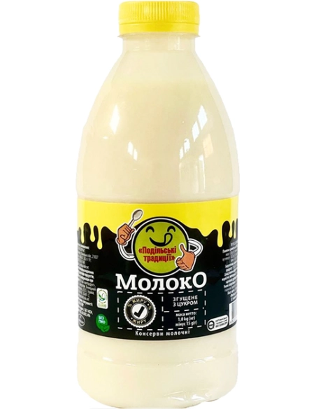 Молоко згущ.8,5% 1000*12шт з цукром ПЕТ Подільскі трад.