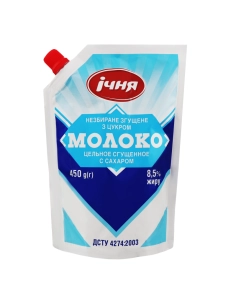 Молоко згущене незбиране з цукром Ічня 8,5% д/п 0,450кг ДСТУ 4274:2019