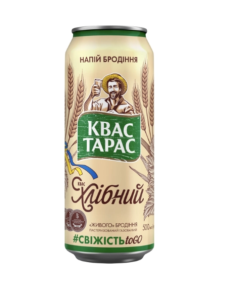 Напої Квас Тарас Хлібний 0,5 л З/Б