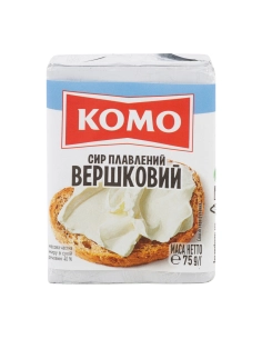 Сир плавлений "КОМО Вершковий" 40% жиру в сухій речовині,75г (24 шт в упак.)