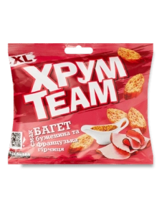 Сухарики зі смаком буженини та французької гірчиці , серія "Багет" ТМ"ХрумTeam" 100г