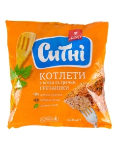 Т13 Котлети з м`яса та гречки "Гречаники"зам(пакет540г)