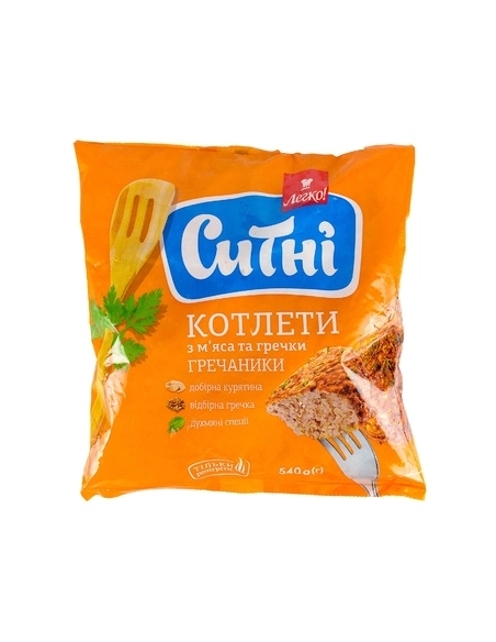 Т13 Котлети з м`яса та гречки "Гречаники"зам(пакет540г)