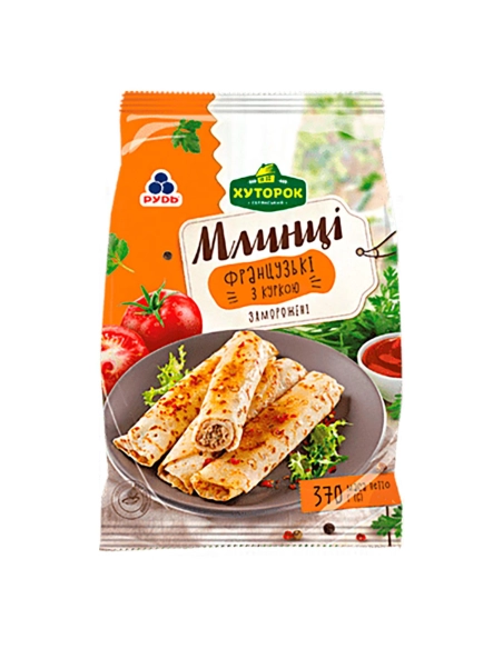 Т91 Млинці "Французькі" з куркою ТМ "Хуторок"370г