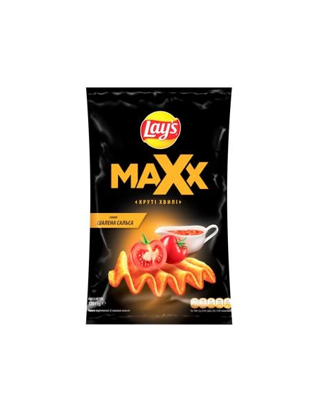 Чипси картопляні зі смаком сальси , рифлені ТМ Lay*sMAX