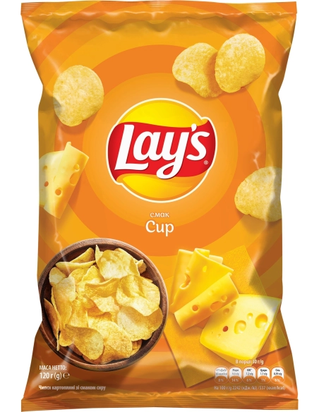Чипси картопляні зі смаком сиру, ТМ Lay*s120г