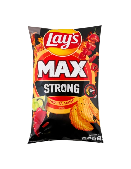 Чипси картопляні зі смаком чилі та лайму стронг ,ТМ "Lay*s МАХ" 95г