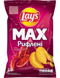 Чипси картопляні рифлені зі смаком лобстера , РИФЛЕНІ ТМ Lay*s MAX