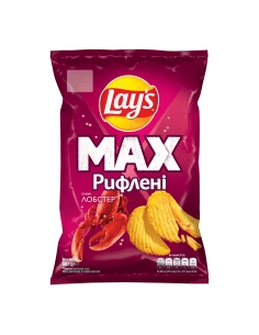Чипси картопляні рифлені зі смаком лобстера ,ТМ Lay*s