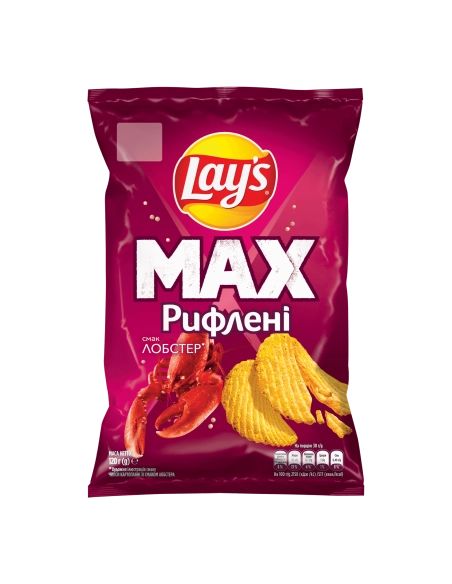 Чипси картопляні рифлені зі смаком лобстера ,ТМ Lay*s