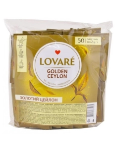 LOVARE "Ceylon tea" чай чорний дрібний , 50пак. по 2г в прозорій плівці