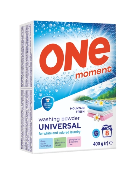 ONE moment universal Пральний порошок 400г гірська свіжість