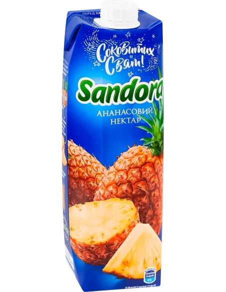 Ананасовий нектар неосвітлений пастерізований, ТМ 'Sandora' 0.95л
