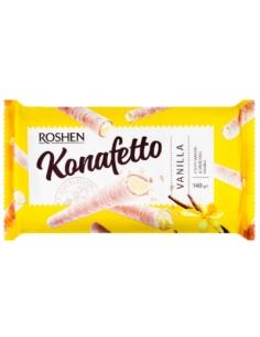 ВАФЕЛЬНІ ТРУБОЧКИ Konafetto з ванільною начинкою ВКФ 140г/15 шт