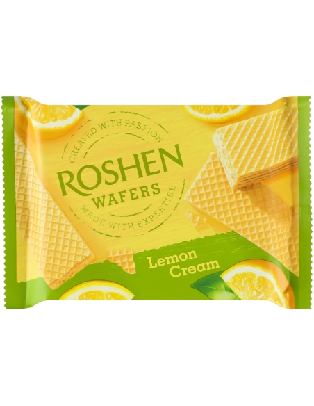 ВАФЛІ Roshen WAFERS лимон ВКФ 72г/22 шт AR /