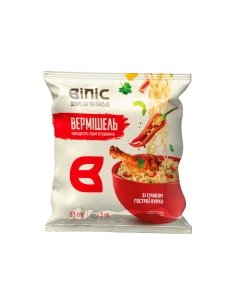 Вермішель швидкого приготування зі смаком курки гострої ,65г /ВІЛІС/