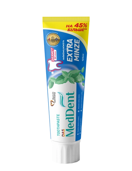 Зубна паста "das MedDent" подвійна свіжість 125 г