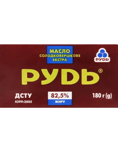 Л4 Масло солодковершкове екстра "Рудь 180г 82,5%