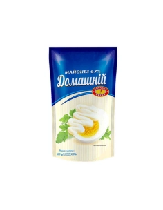 Майонез 67%"Домашній" дой-пак зі штуцером 300гр ТМ"Чугуєв-продукт"