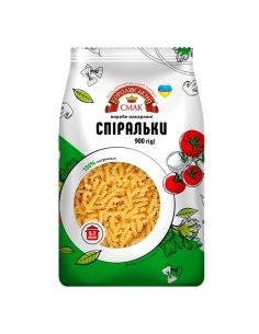 Макарони ТМ"Королівський смак" "СПІРАЛЬКИ" 900г
