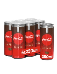 Напої 250 CAN х6 Кока Кола плюс кава