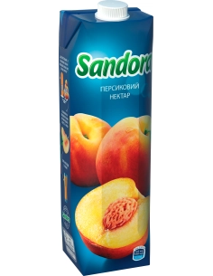Персиковий нектар з м'якоттю стерилізований, ТМ 'Sandora' 0.95л