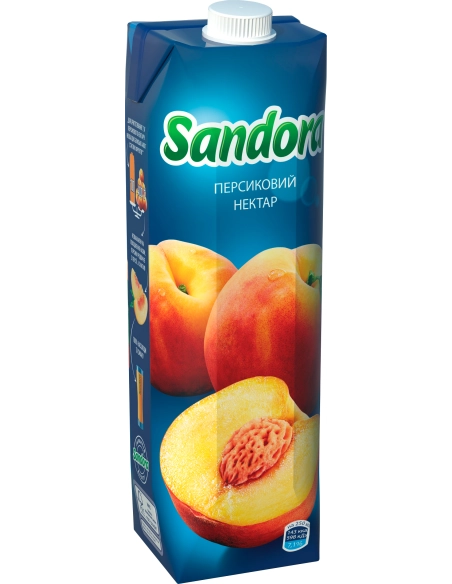 Персиковий нектар з м'якоттю стерилізований, ТМ 'Sandora' 0.95л