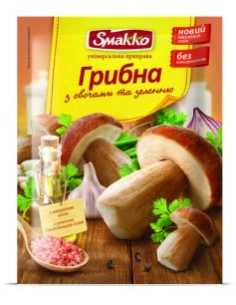 Приправа універсальна "Грибна з овочами та зеленню" 80г ТМ Smakko