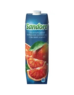 Сицилійський червоний апельсин соковитий напій неосвітлений пастеризований, ТМ 'Sandora' 0.95л