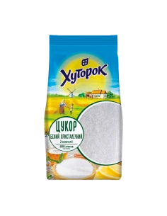 Цукор білий кристалічний ТМ"Хуторок" 800г